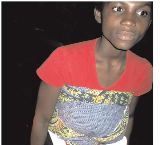 4. Shes young but has a baby whose fathers whereabout is not known. She carries load to fend for herself and the baby with whom she sleeps in the open.